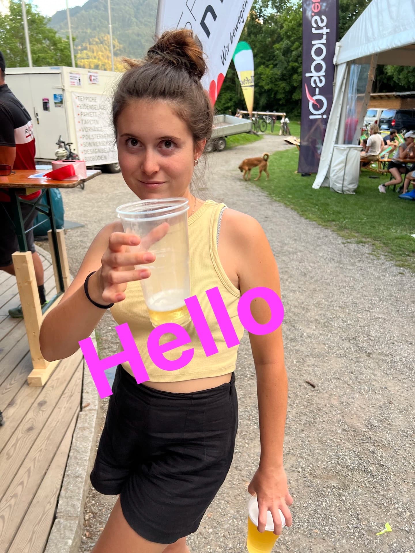 Franzi welcoming our guests